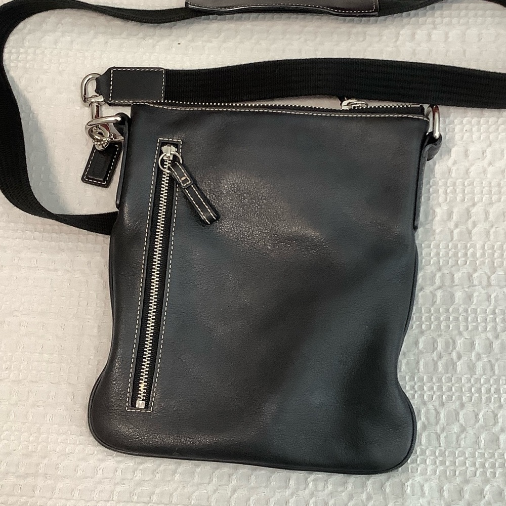 Coach Black Leather Crossbody Bag - Picture 4 of 5